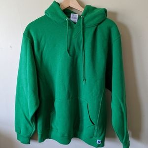Russell Athletic Kelly green hooded sweatshirt, size medium.